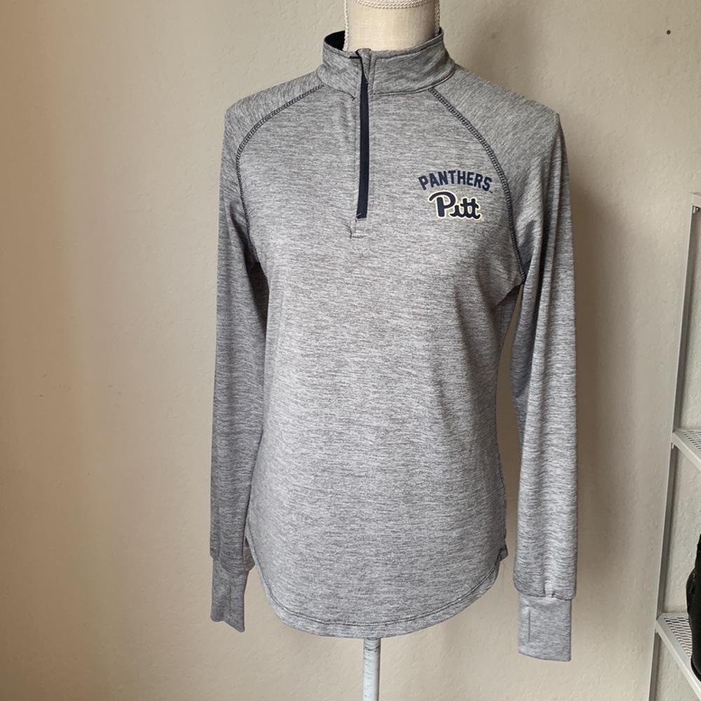 COLOSSEUM Pittsburgh Panthers Long Sleeve Lightweight Quarter Zip Pullover